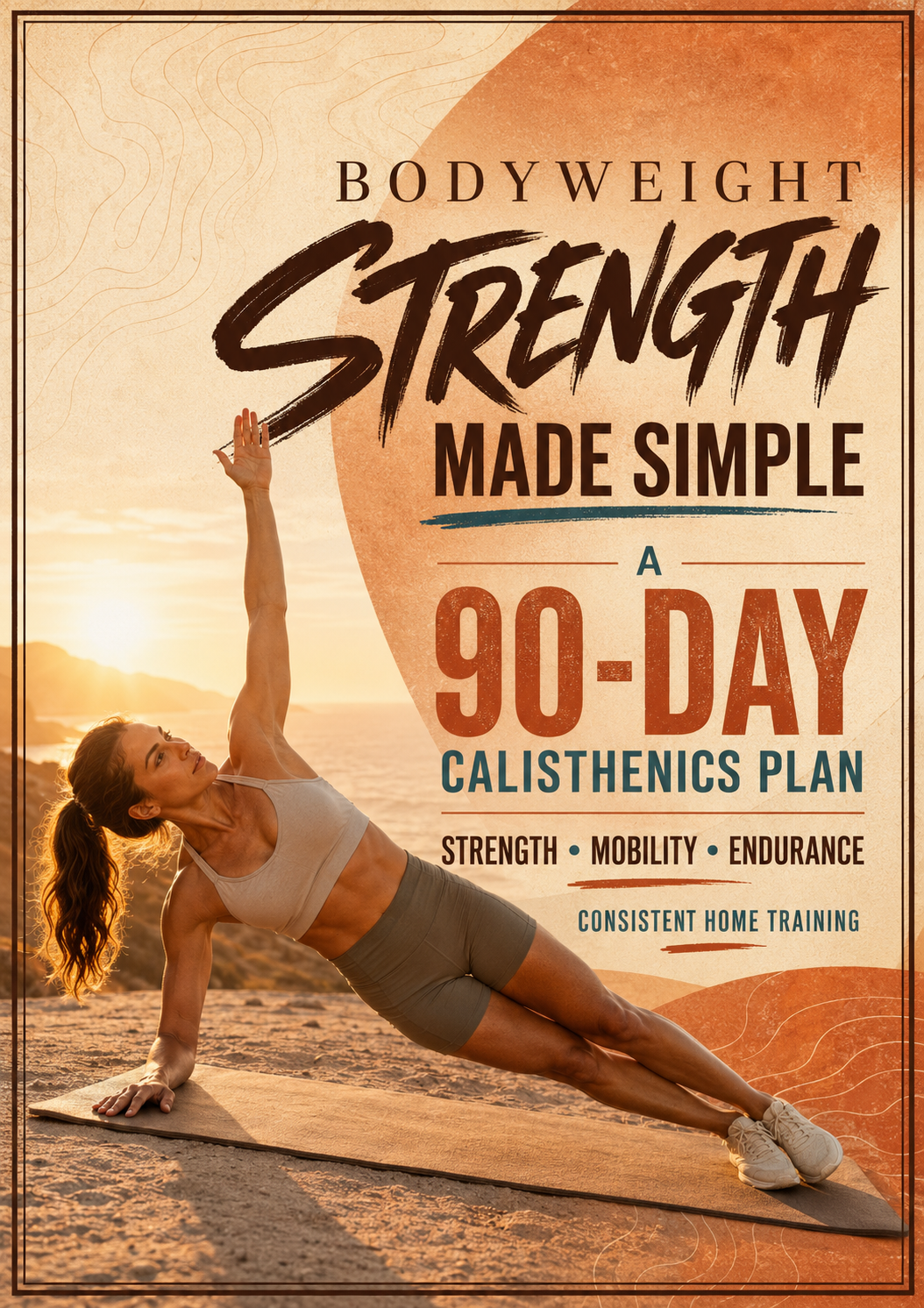 Bodyweight Strength Made Simple: A 90-Day Progressive Calisthenics Workout Plan for Strength, Mobility, Endurance & Home Fitness – Hardcover Spiral-Bound Fitness Guide for Adults and Beginners
