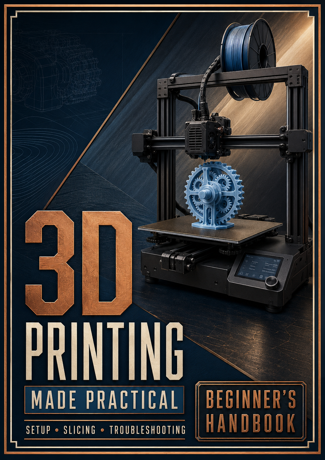 3D Printing Made Practical: A Beginner’s Guide to Desktop Printer Setup, Slicing, Filament, Calibration & Troubleshooting – Hardcover Spiral-Bound 3D Printing Handbook for Adults, Students & Makers