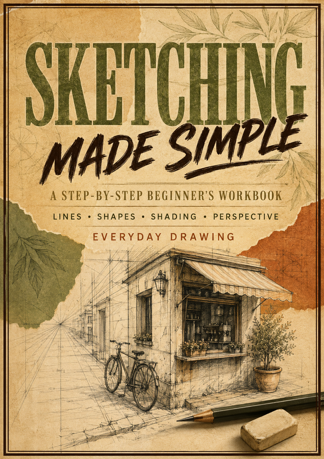 Drawing Starts Here: A Step-by-Step Pencil Sketching Workbook for Lines, Shapes, Shading, Perspective & Everyday Objects – Hardcover Spiral-Bound Drawing Guide for Adult Beginners
